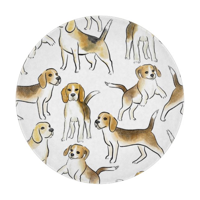 Beagle Beauty: Watercolor Hund Mönster (Framsidan)