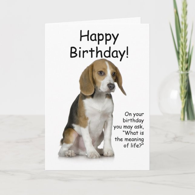 Beagle Birthday Card Kort (Framsida)
