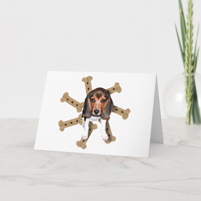Beagle Birthday Card Kort (Framsida)