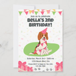 Beagle Birthday-inbjudan Inbjudningar