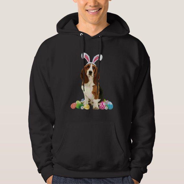 Beagle Bunny Easter Egg Hunt Beagle Dog Owner Hoodie (Framsida)