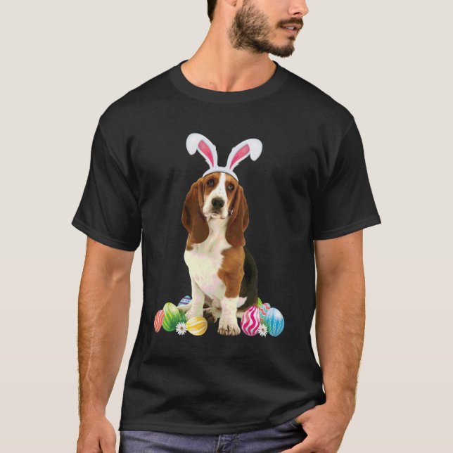 Beagle Bunny Påskägg Hunt Beagle Hundägare T Shirt (Framsida)