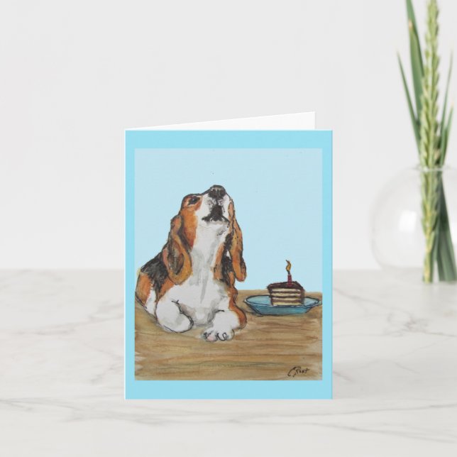 Beagle Card-födelsedagskort - födelsedagsfot Tack Kort (Framsida)