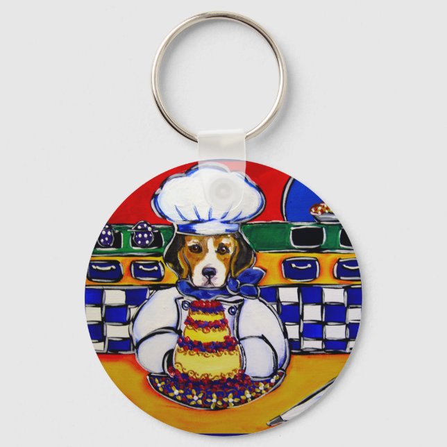 Beagle Chef Nyckelring (Framsida)