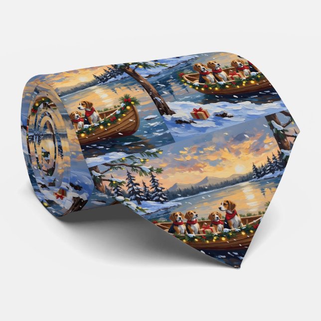 Beagle Christmas Boat Holiday Slips (Rullad)