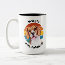 Beagle-citat Två-Tone Coffee Mugg