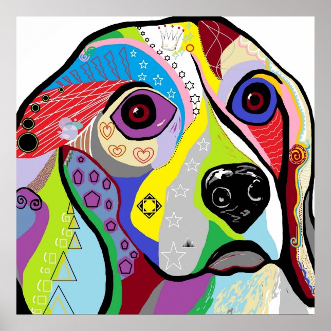 Beagle Close-up Poster (Framsidan)
