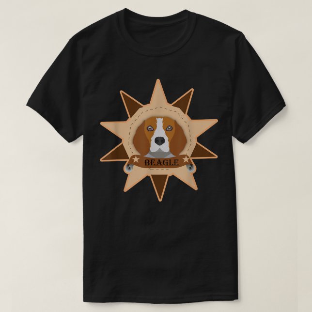 Beagle Cute Hund Pet T Shirt (Design framsida)