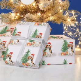 Beagle Cute Hund Santa Festive jul Presentpapper