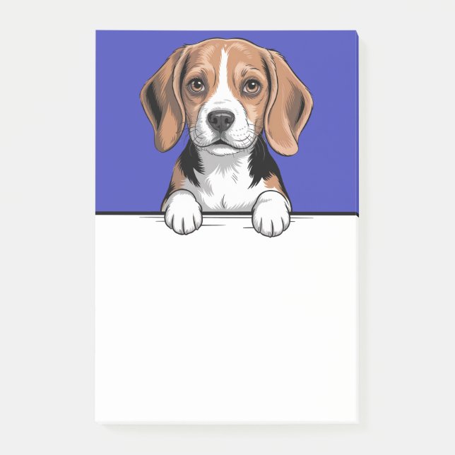 Beagle Cute Peeking Dog Lover Gifts Stationery Post-it Block (Framsida)