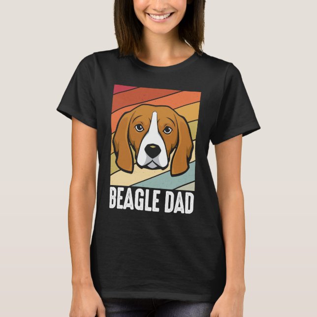 Beagle dad dog daddy daddy master walking t shirt (Framsida)