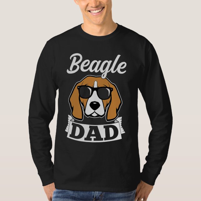 Beagle dad dog daddy daddy master walking t shirt (Framsida)