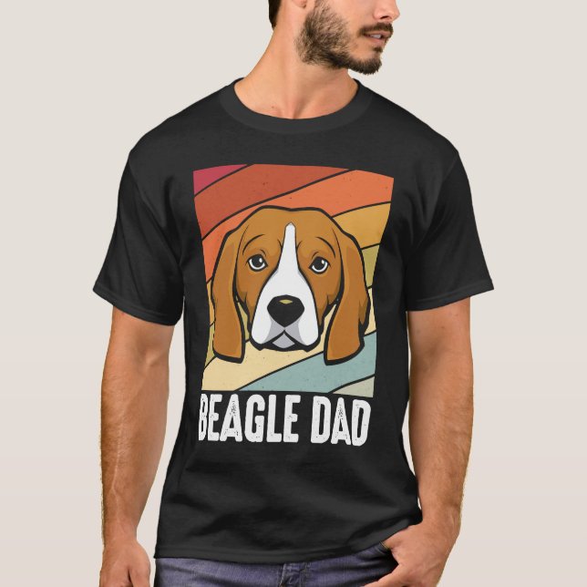 Beagle dad dog daddy daddy master walking t shirt (Framsida)