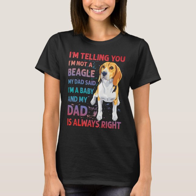 Beagle Dad dog funny saying T Shirt (Framsida)