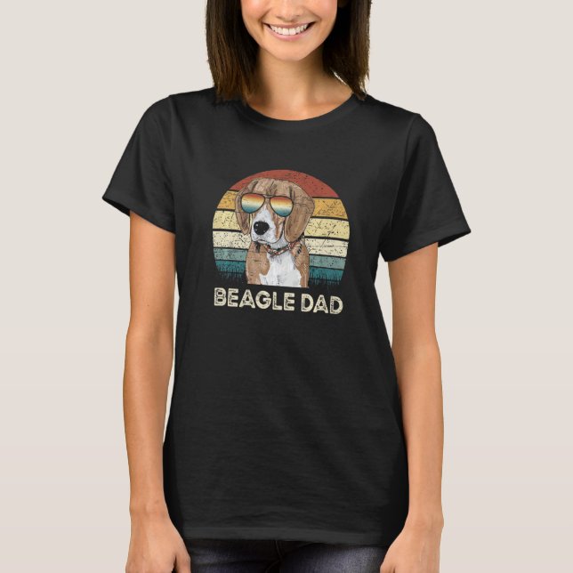 Beagle Dad Father's Day Paw Lovers Puppies Dog Own T Shirt (Framsida)