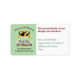 Beagle Day Member Adds Stationary Labels Adressetikett