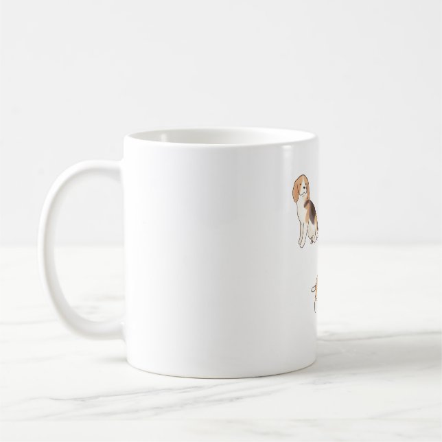 Beagle Delight � Cute Animal Art Kaffemugg (Vänster)