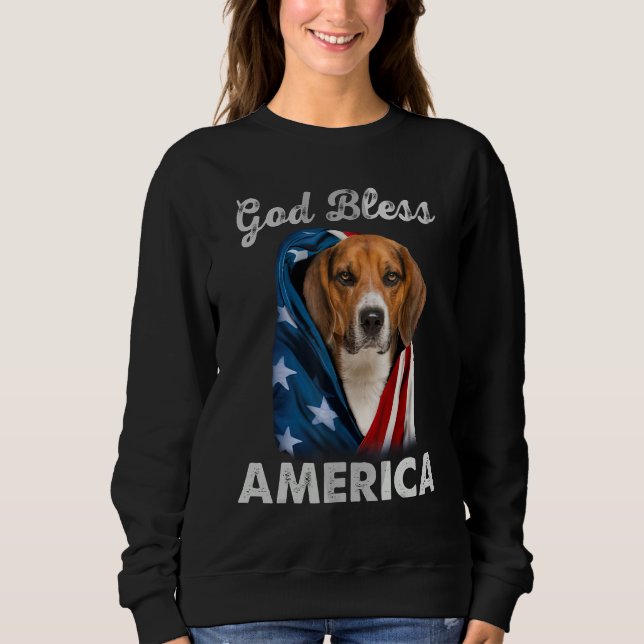 Beagle Dog American USA Flag 4th of July Dog  Owne T Shirt (Framsida)