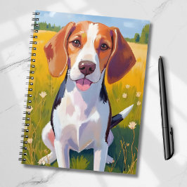 Beagle Dog Art Painting Anteckningsbok