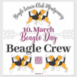 Beagle Dog Day-post  Klistermärken