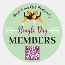 Beagle Dog Day-post  Runt Klistermärke