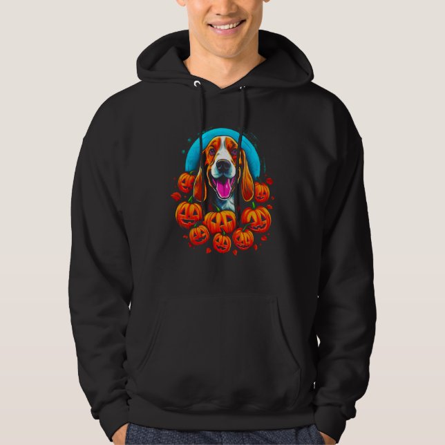 Beagle Dog Halloween Hoodie (Framsida)