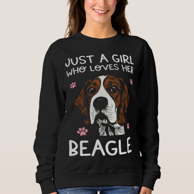 Beagle Dog  Just A Girl Who Loves Beagles T Shirt (Framsida)