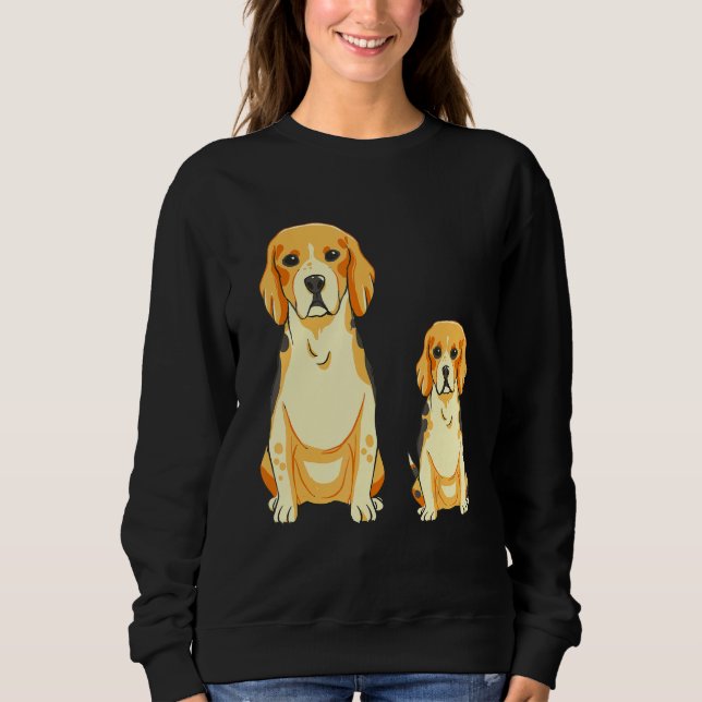 Beagle Dog Mama Puppy Hunting Dog T Shirt (Framsida)