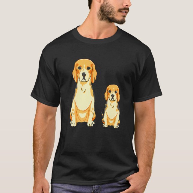 Beagle Dog Mama Puppy Hunting Dog   T Shirt (Framsida)