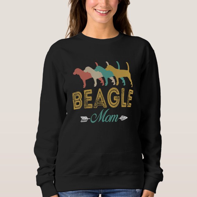 Beagle Dog Retro Beagle Mom grandma T Shirt (Framsida)