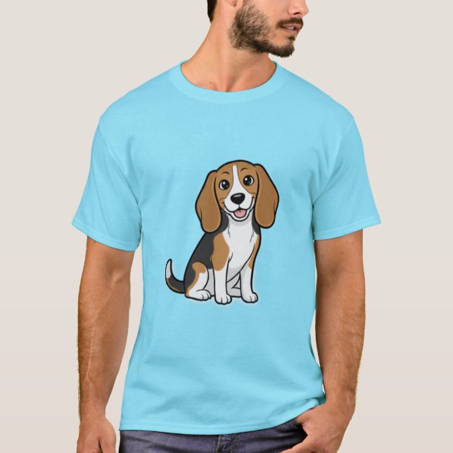 Beagle Dog T Shirt (Framsida)
