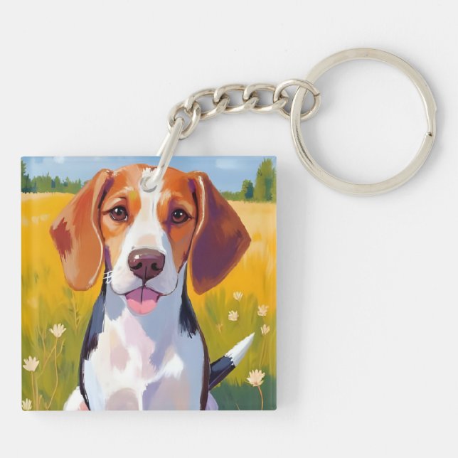Beagle Dog Watercolor Pet Painting (Baksidan)