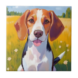 Beagle Dog Watercolor Pet Painting Kakelplatta
