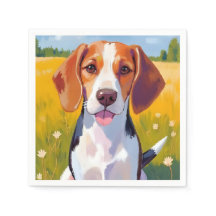 Beagle Dog Watercolor Pet Painting