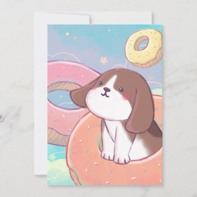 Beagle & Donuts Tack Kort (Framsida)