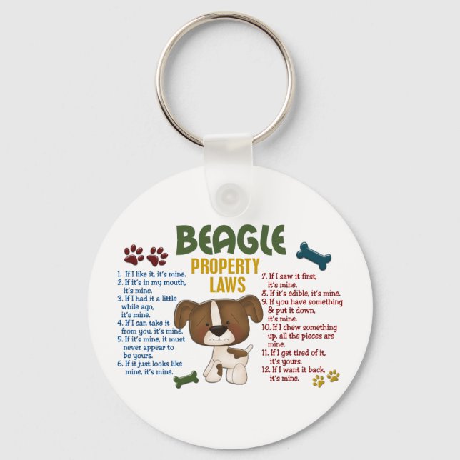Beagle Egendom Laws 4 Nyckelring (Framsida)