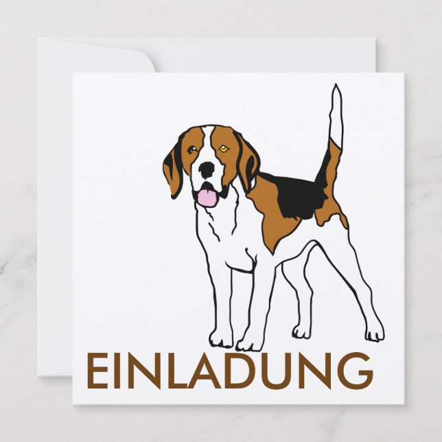Beagle EINLADUNG Inbjudningar (Framsida)