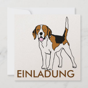 Beagle EINLADUNG Inbjudningar