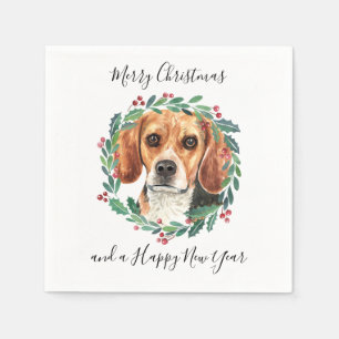 Beagle Elegant Hund God jul Pappersservett