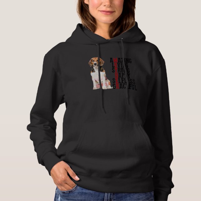 Beagle Fantastisk Loving Strong Lycklig Selfless G T Shirt (Framsida)