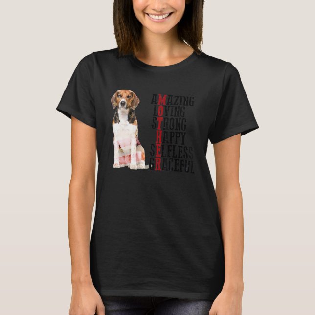 Beagle Fantastisk Loving Strong Lycklig Selfless G T Shirt (Framsida)