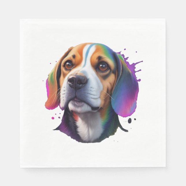 beagle färglös pappersservett (Framsidan)