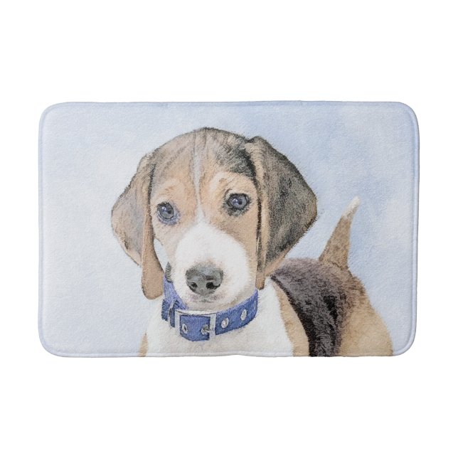 Beagle-färgning - Cute Original Hund Art Badrumsmatta (Framsidan)