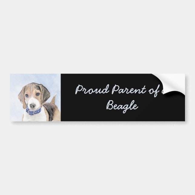 Beagle-färgning - Cute Original Hund Art Bildekal (Framsidan)