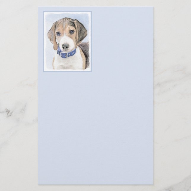 Beagle-färgning - Cute Original Hund Art Brevpapper (Framsida)
