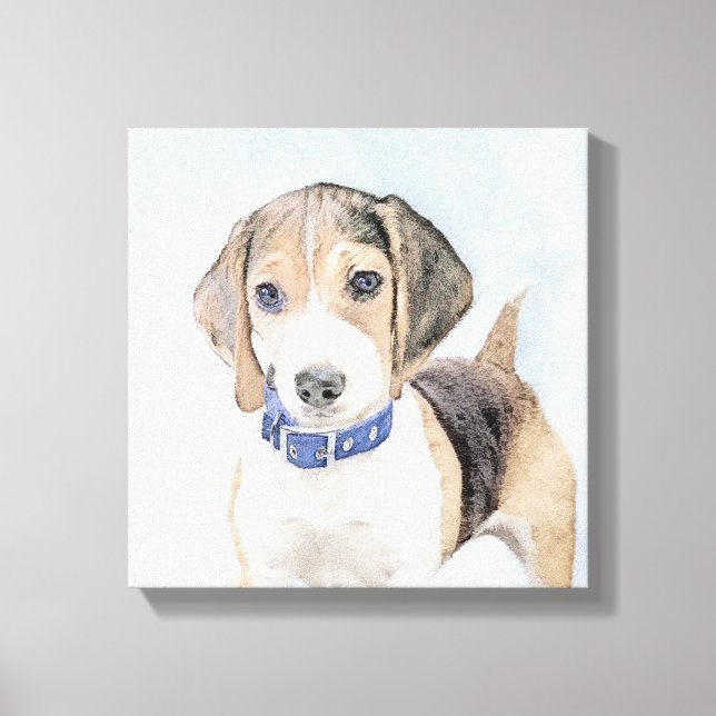 Beagle-färgning - Cute Original Hund Art Canvastryck (Framsida)