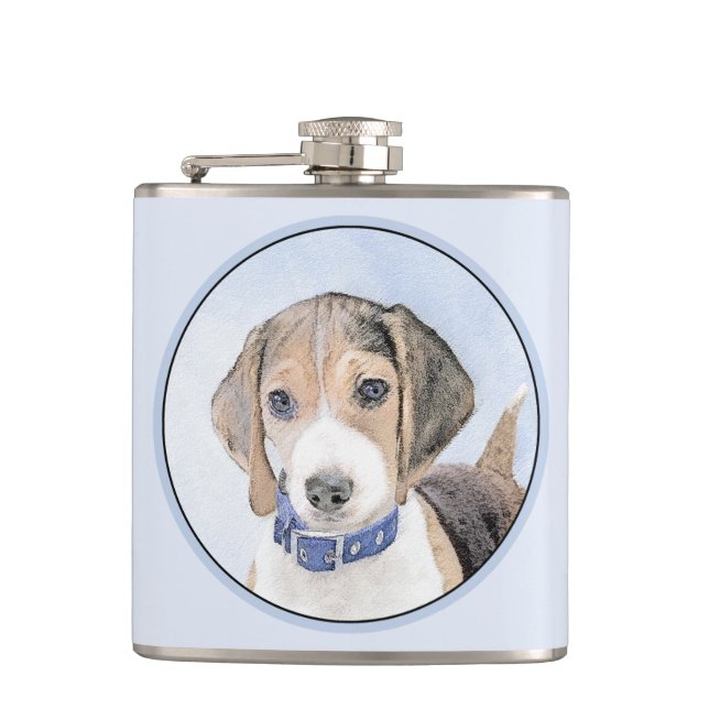 Beagle-färgning - Cute Original Hund Art Fickplunta (Framsidan)