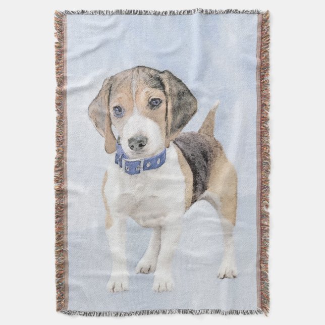 Beagle-färgning - Cute Original Hund Art Filt (Framsidan Vertikal)