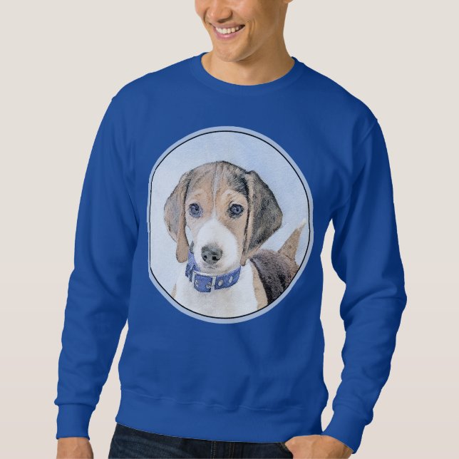 Beagle-färgning - Cute Original Hund Art Lång Ärmad Tröja (Framsida)