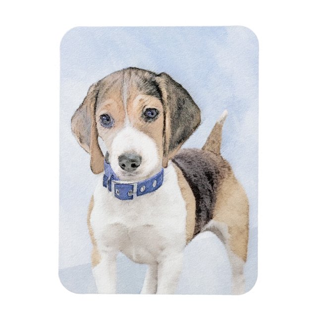 Beagle-färgning - Cute Original Hund Art Magnet (Vertikal)